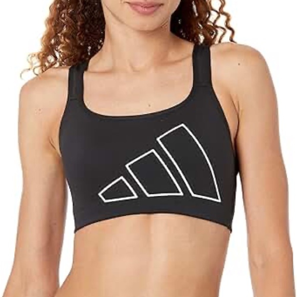 Adidas Black Sports Bra Moisture-Wicking Racerback